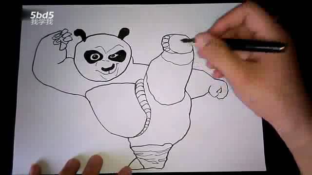功夫熊猫——儿童画