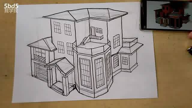 怎么画房子立体结构图图片